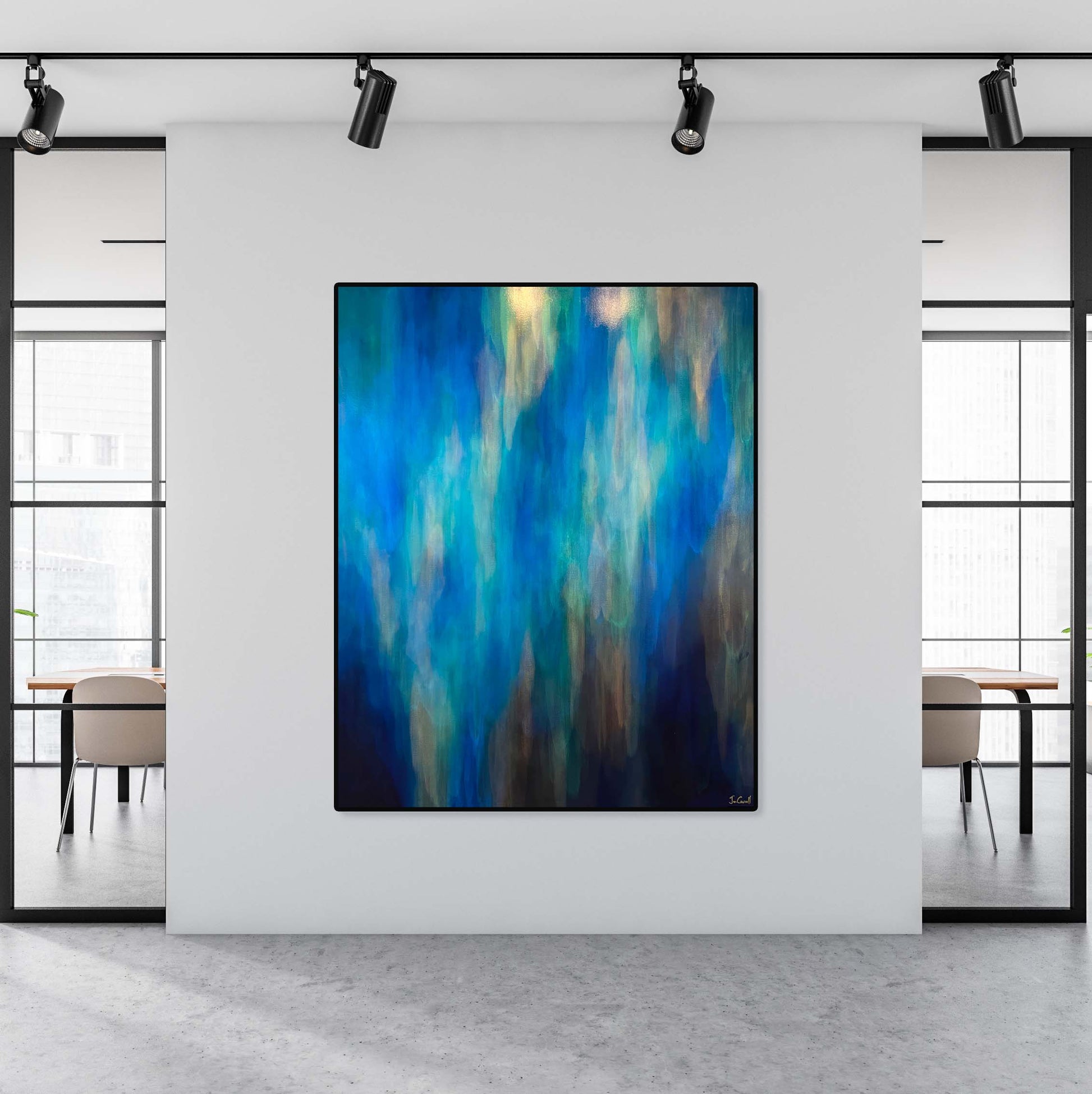 Calming artwork Tranquil abstract art Serene color harmony Relaxing color palette Meditative artwork Abstract artistry Rhythmic movement Exquisite harmony Contemplative painting Natural world inspiration Transformative power of art Harmonious composition Ethereal color symphony Inviting color tones Timeless masterpiece