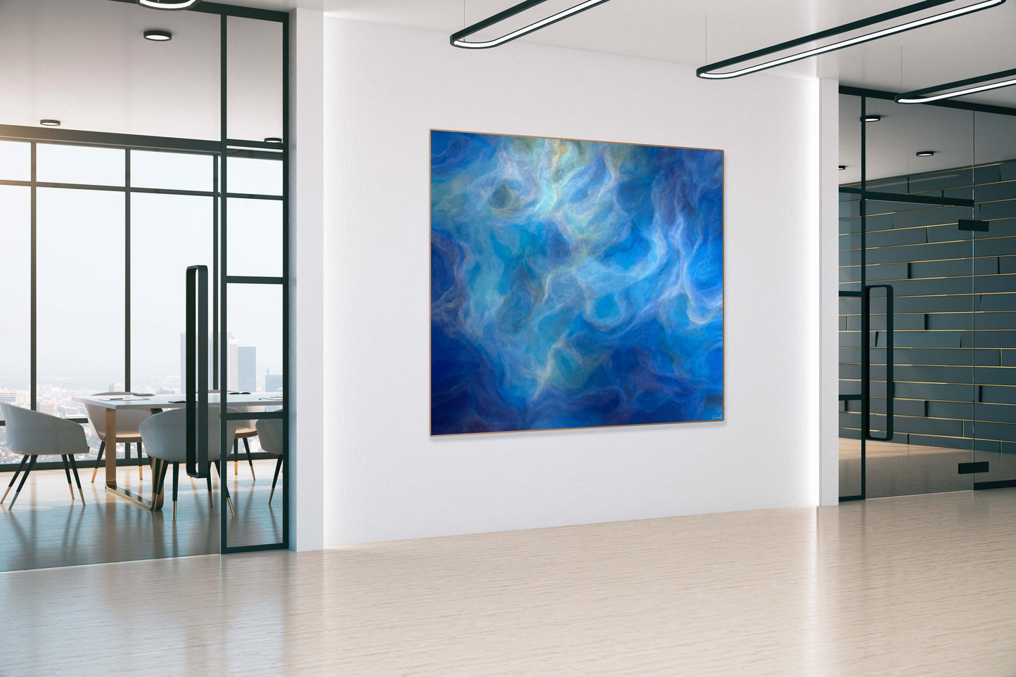 Calming artwork Tranquil abstract art Serene color harmony Relaxing color palette Meditative artwork Abstract artistry Rhythmic movement Exquisite harmony Contemplative painting Natural world inspiration Transformative power of art Harmonious composition Ethereal color symphony Inviting color tones Timeless masterpiece