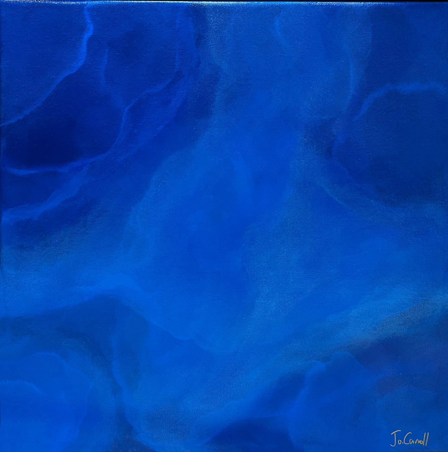 Calm, tranquil, blue abstract artwork. Australian artist.